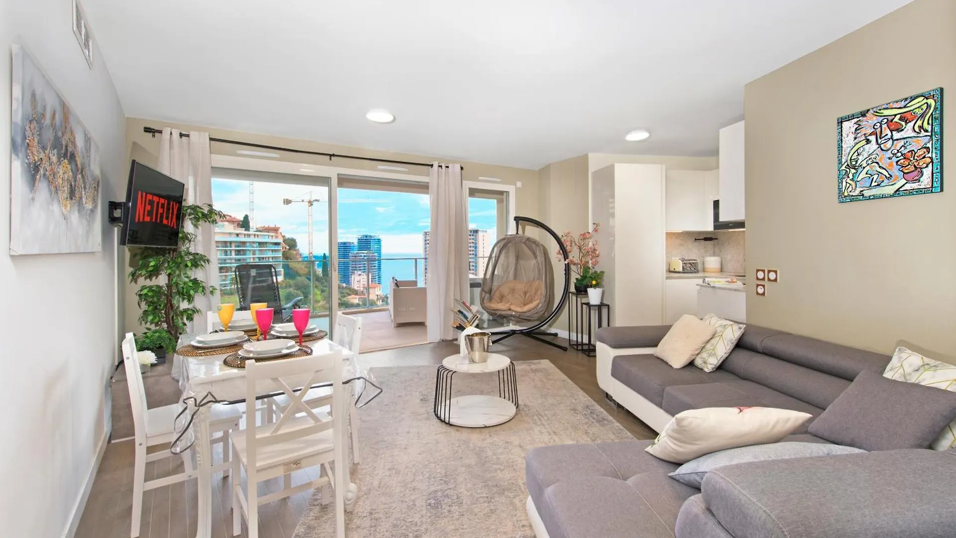 Grande Terrasse - Vue Mer - Parking - Bk Beausoleil Francia