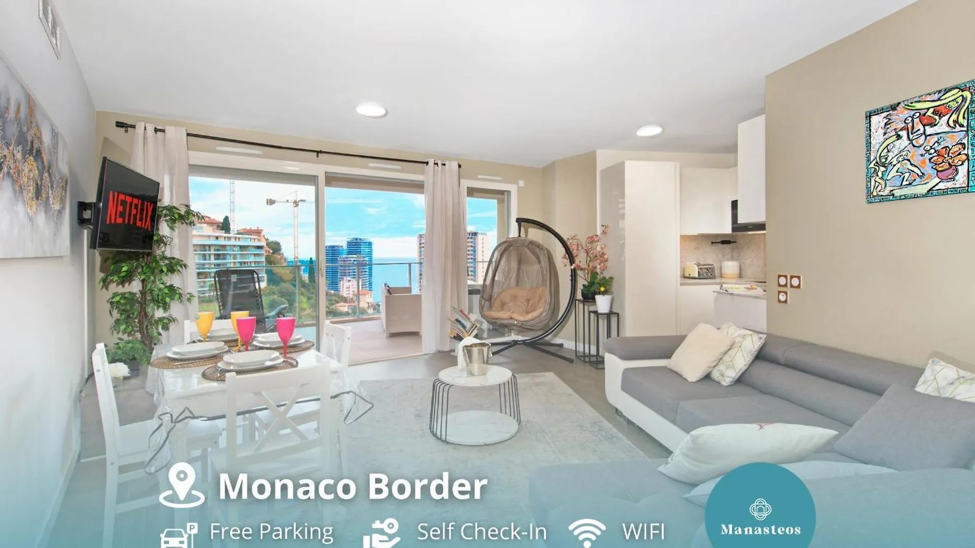 Grande Terrasse - Vue Mer - Parking - Bk Beausoleil